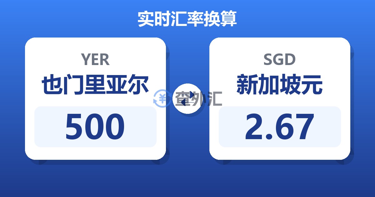 500也门里亚尔兑新加坡元