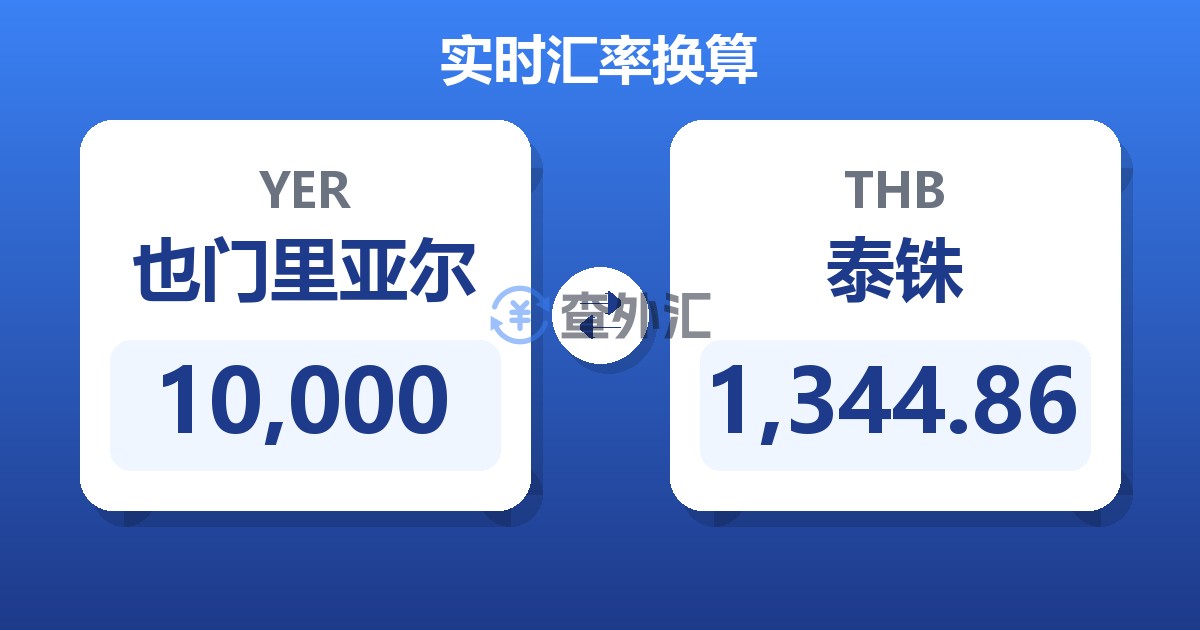 10,000也门里亚尔兑泰铢
