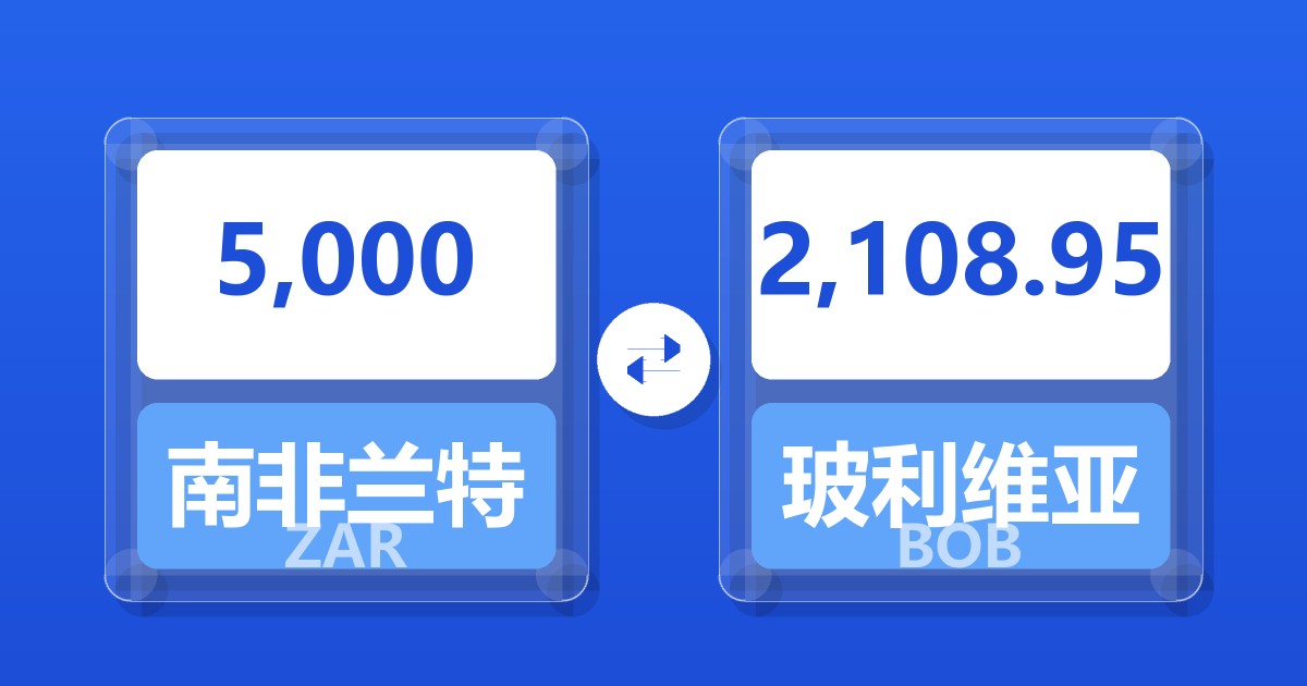 5,000南非兰特兑玻利维亚诺
