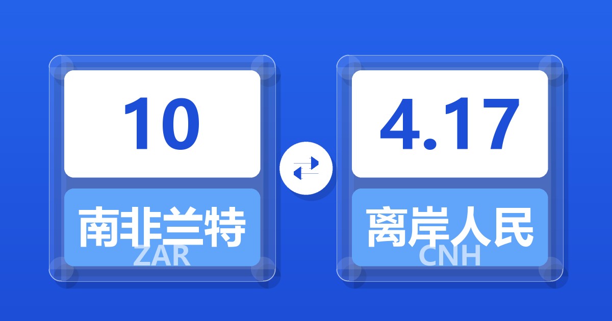 10南非兰特兑离岸人民币