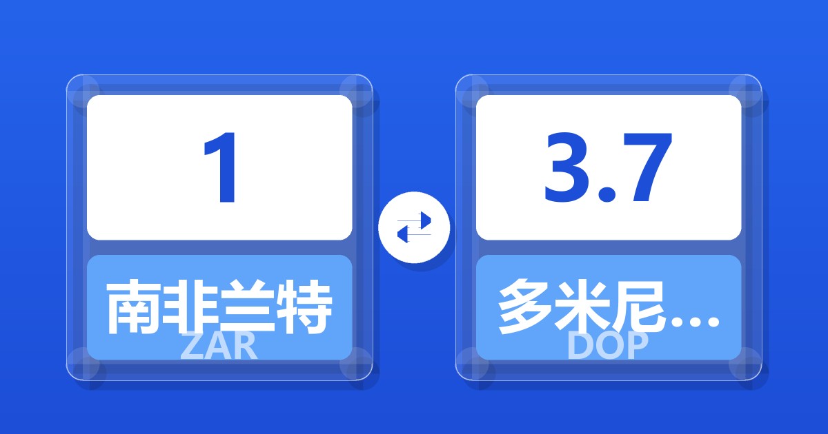 1南非兰特兑多米尼加比索