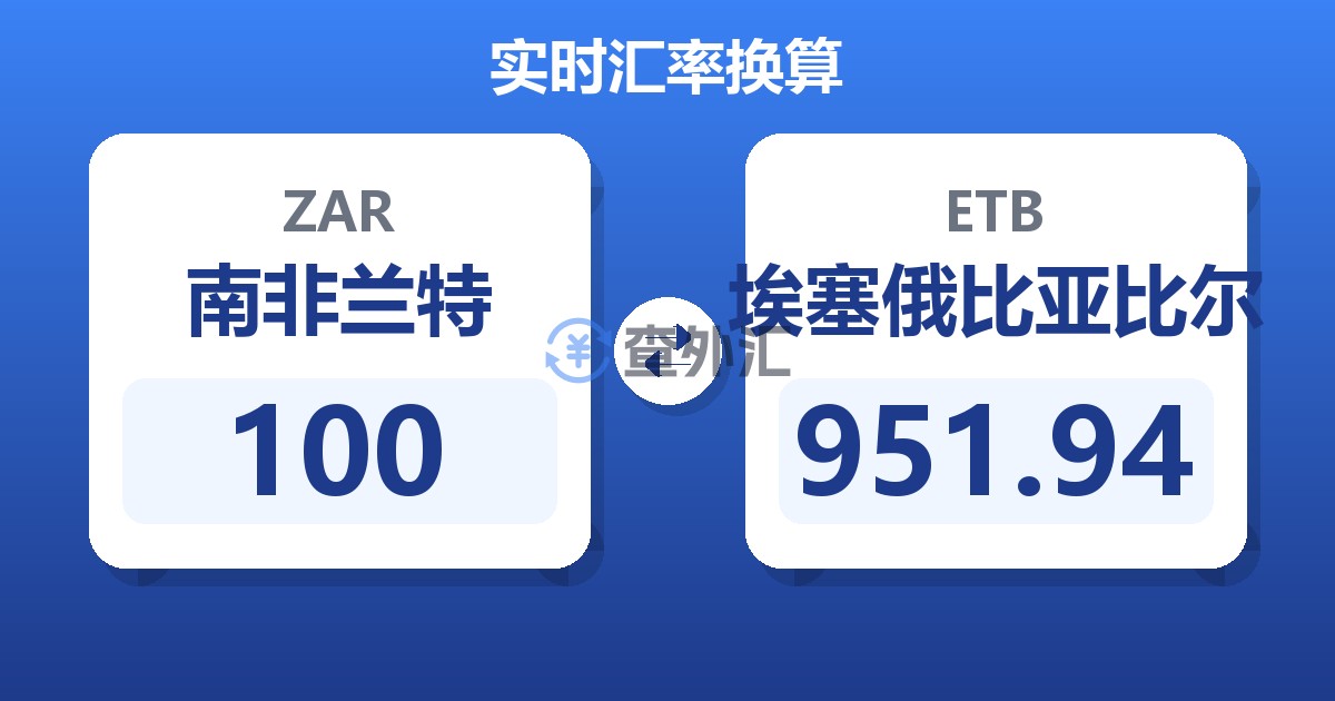 100南非兰特兑埃塞俄比亚比尔