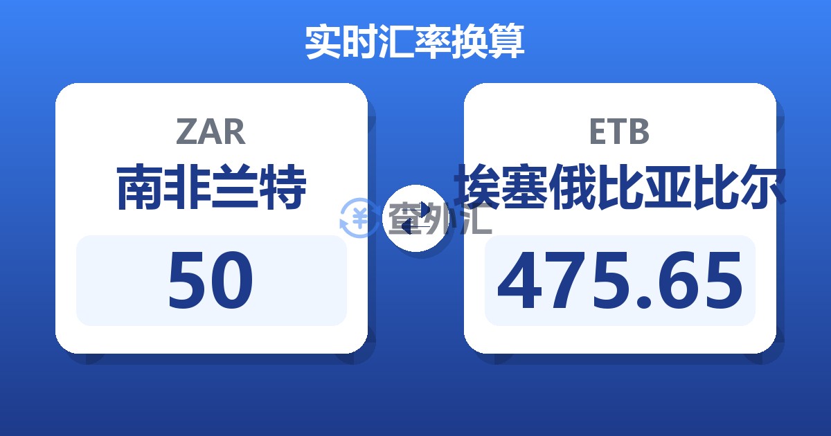 50南非兰特兑埃塞俄比亚比尔