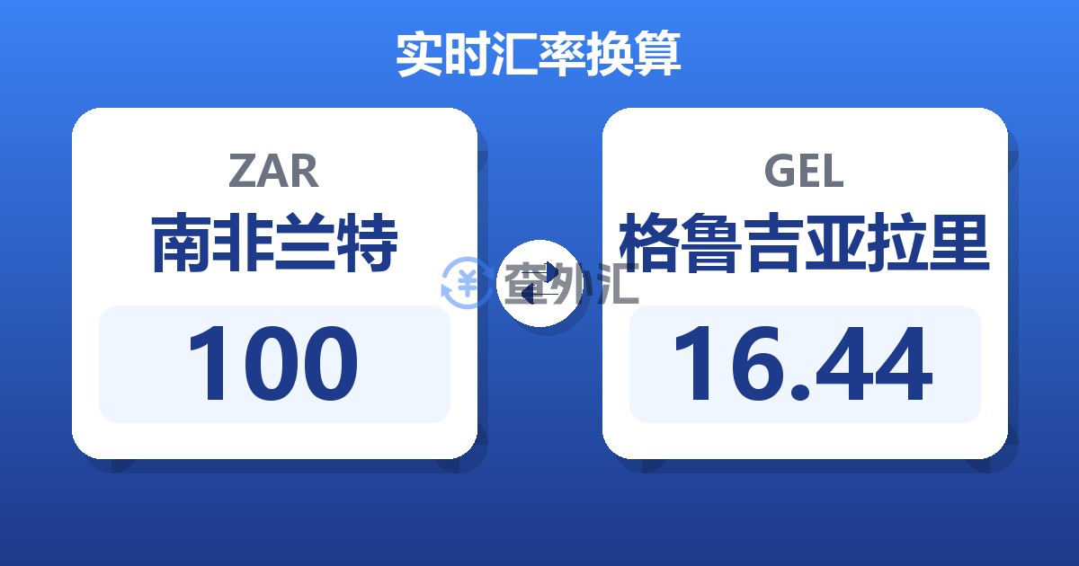 100南非兰特兑格鲁吉亚拉里