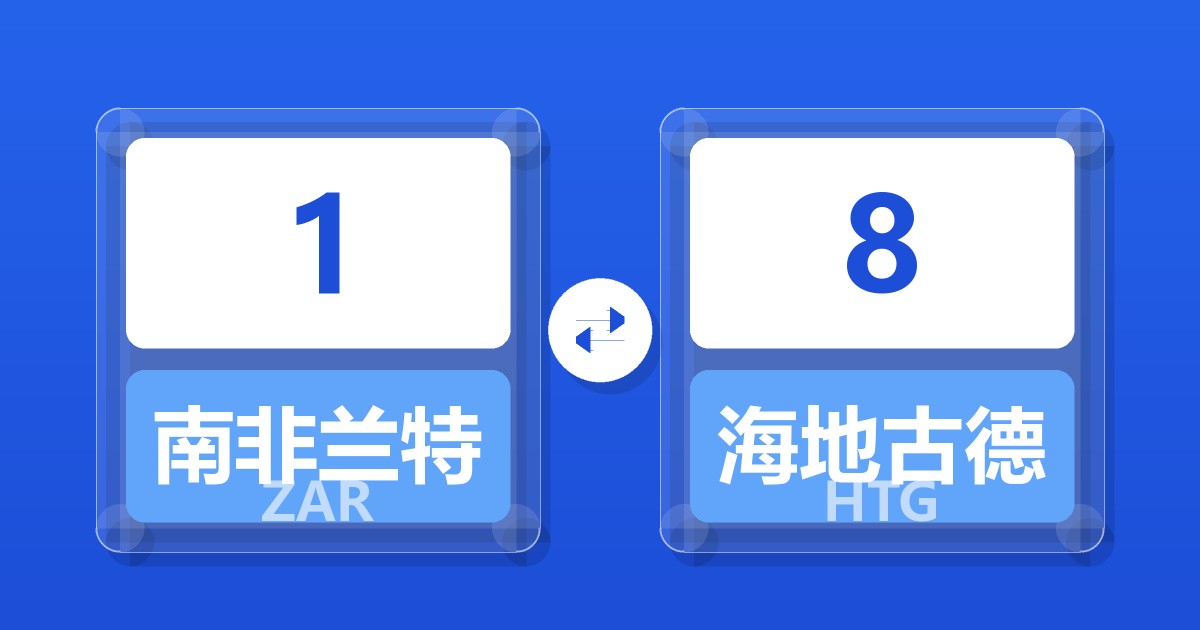 1南非兰特兑海地古德