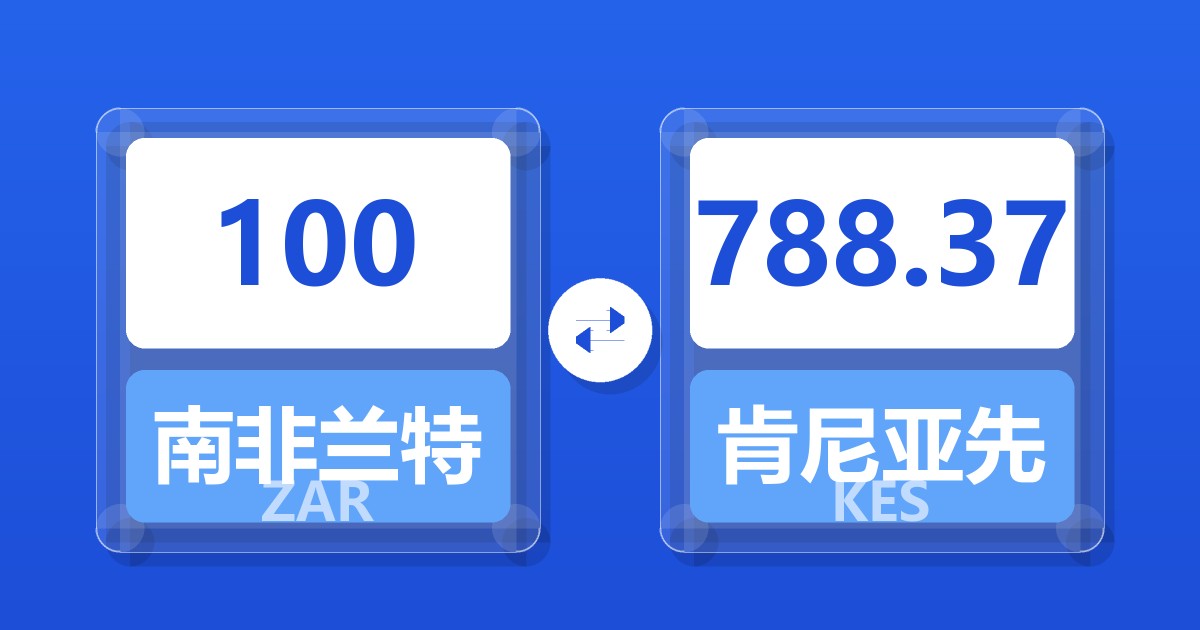 100南非兰特兑肯尼亚先令