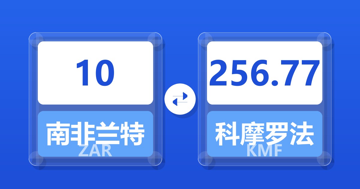 10南非兰特兑科摩罗法郎