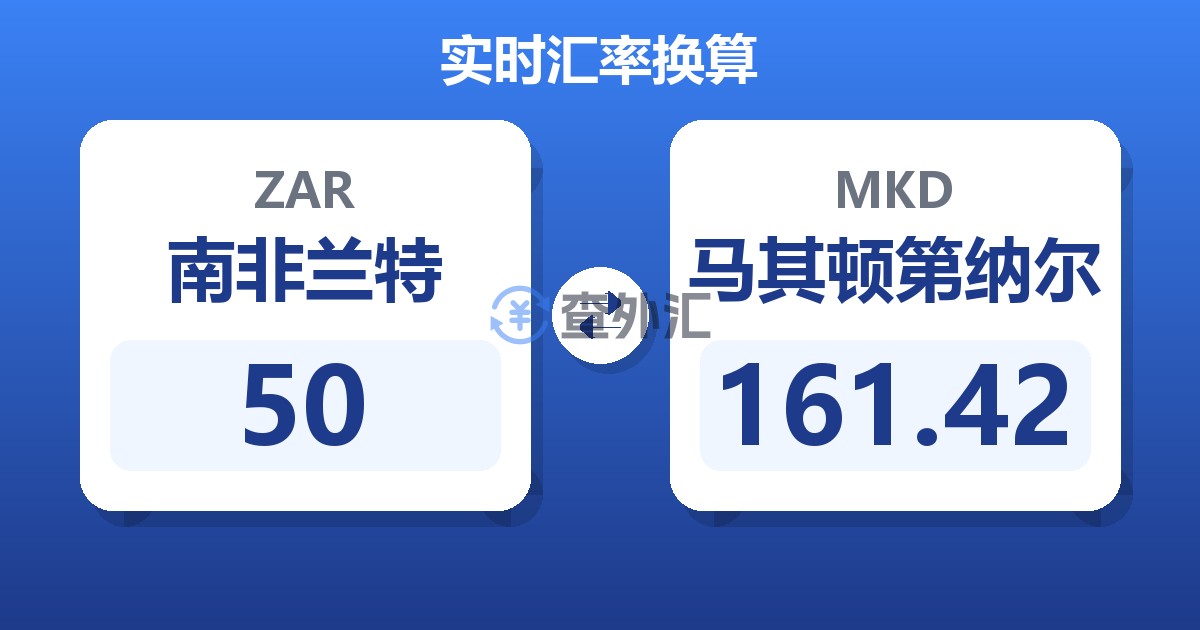 50南非兰特兑马其顿第纳尔