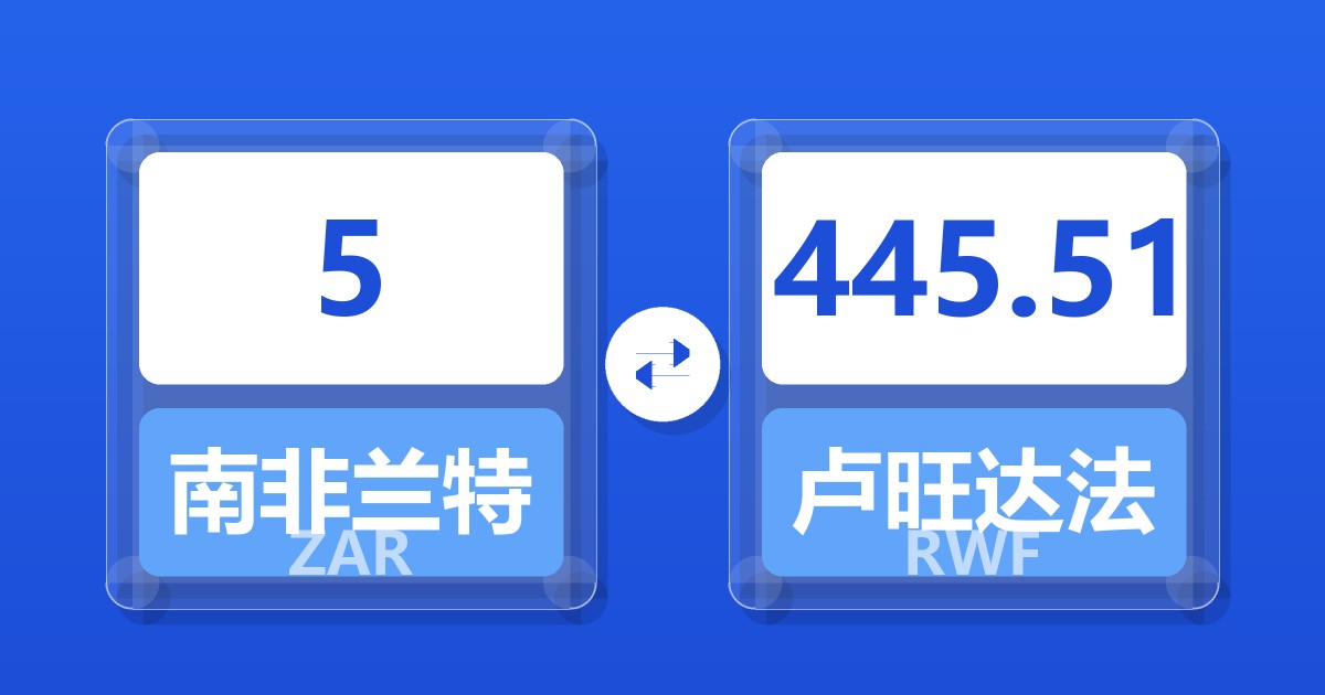 5南非兰特兑卢旺达法郎