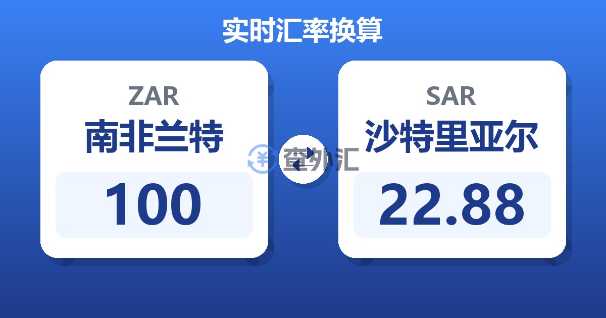 100南非兰特兑沙特里亚尔