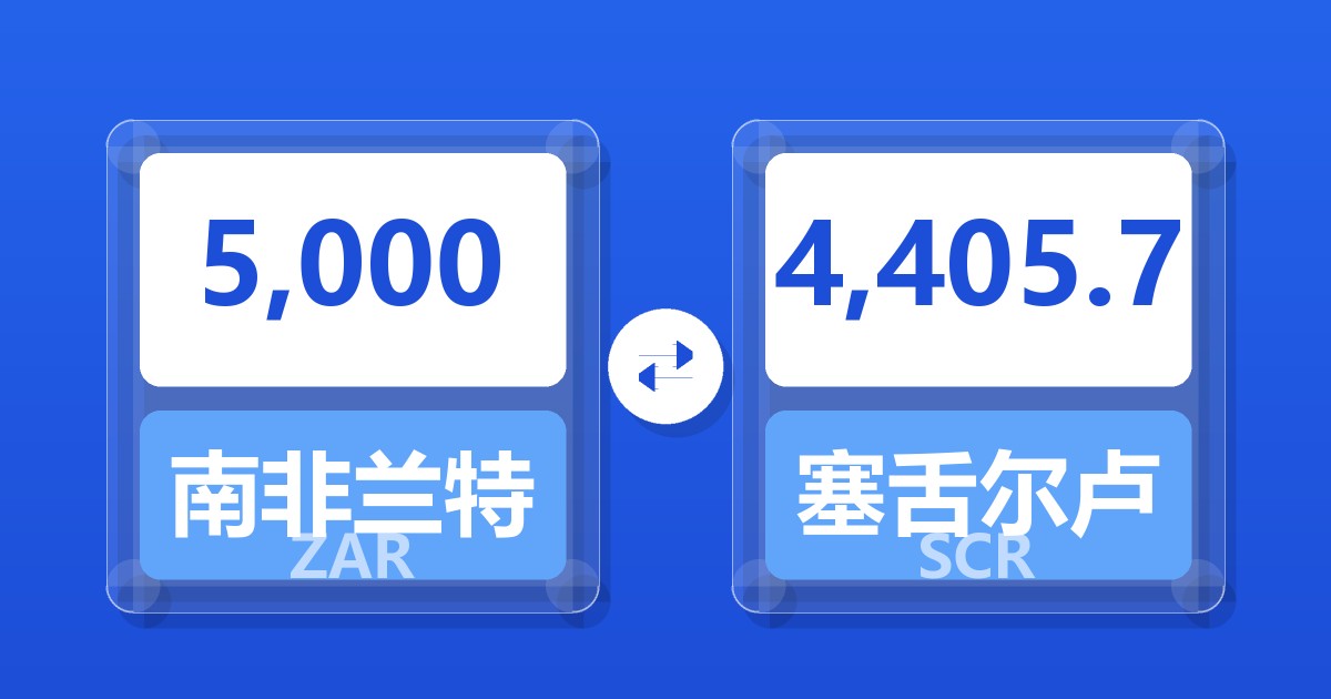 5,000南非兰特兑塞舌尔卢比