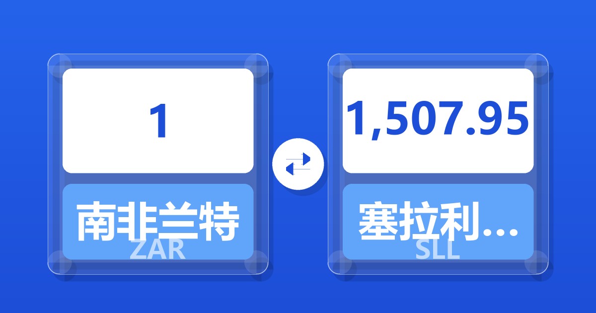 1南非兰特兑塞拉利昂利昂（旧）