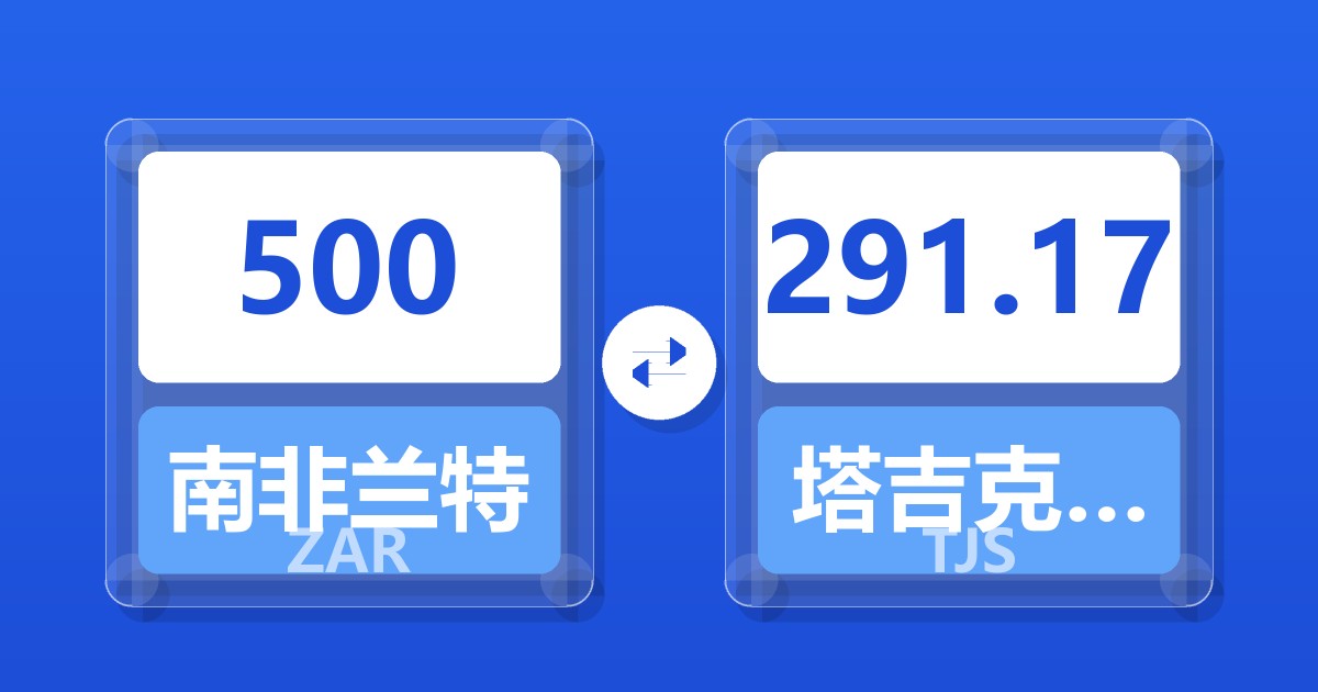 500南非兰特兑塔吉克斯坦索莫尼