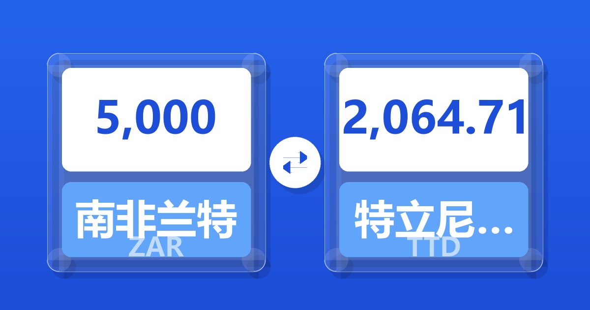 5,000南非兰特兑特立尼达和多巴哥元