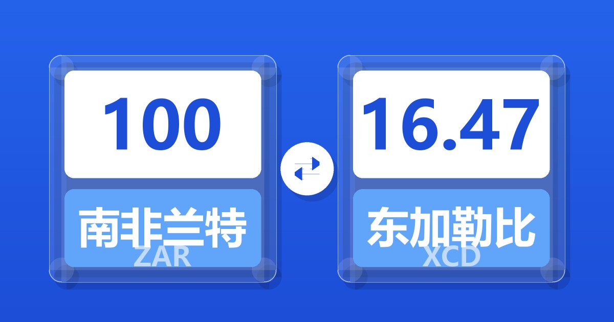 100南非兰特兑东加勒比元