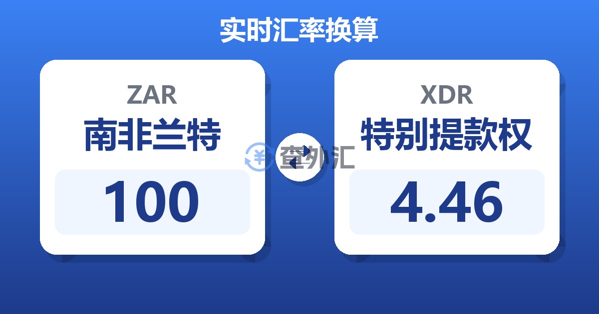100南非兰特兑特别提款权