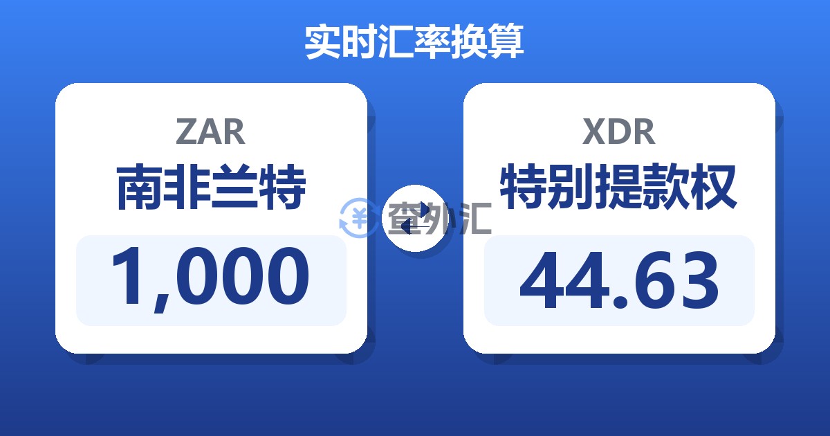 1,000南非兰特兑特别提款权