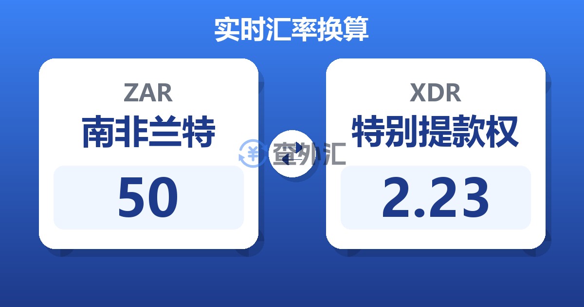 50南非兰特兑特别提款权
