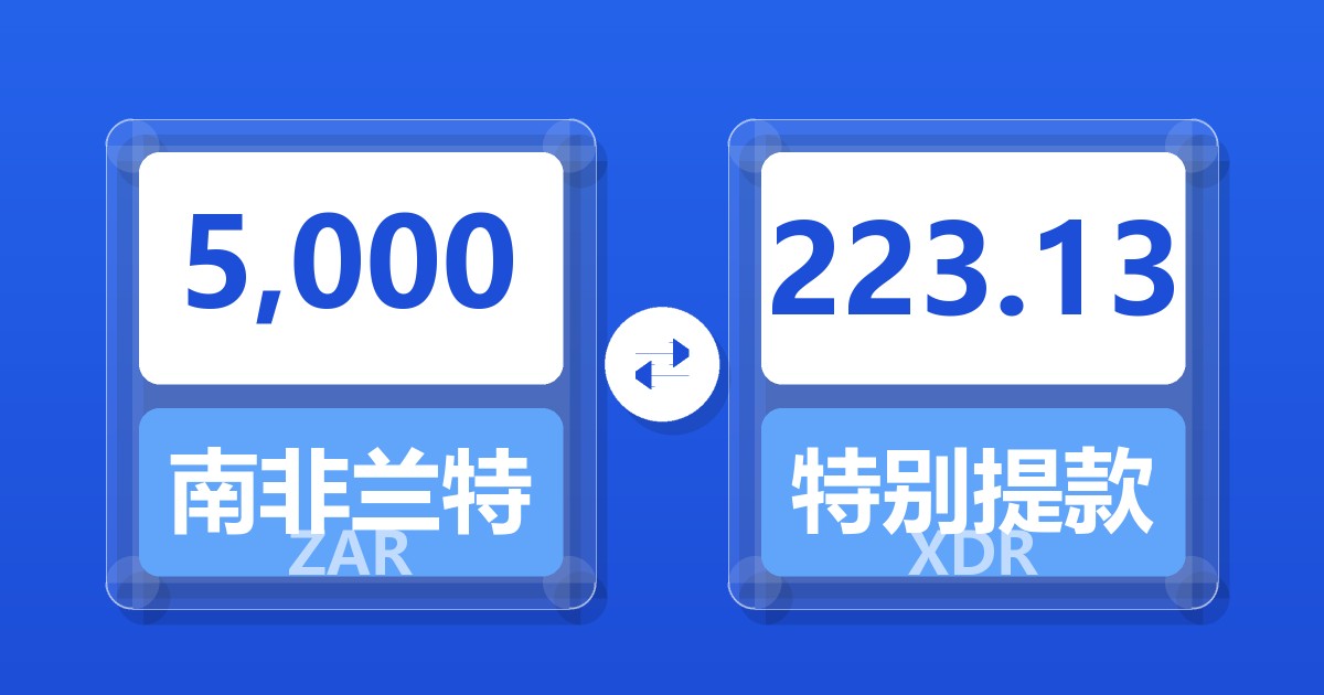 5,000南非兰特兑特别提款权