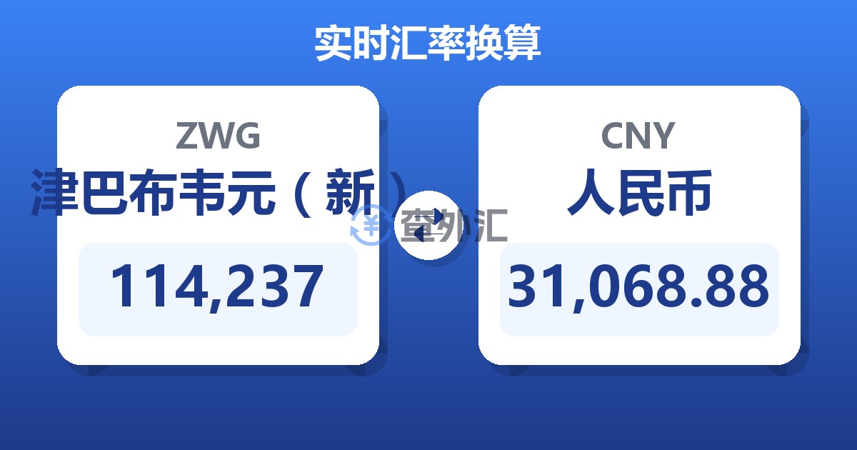 114,237津巴布韦元（新）兑人民币