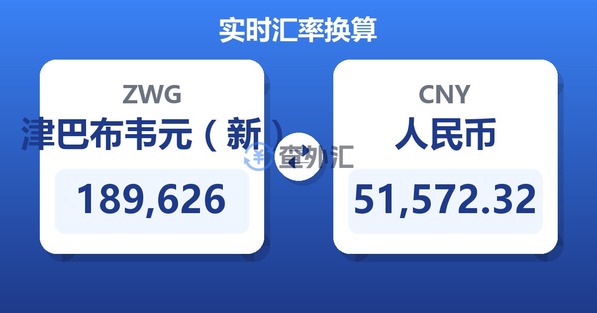 189,626津巴布韦元（新）兑人民币