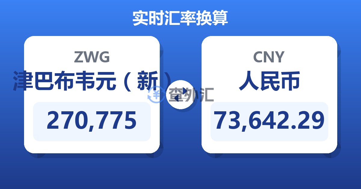 270,775津巴布韦元（新）兑人民币