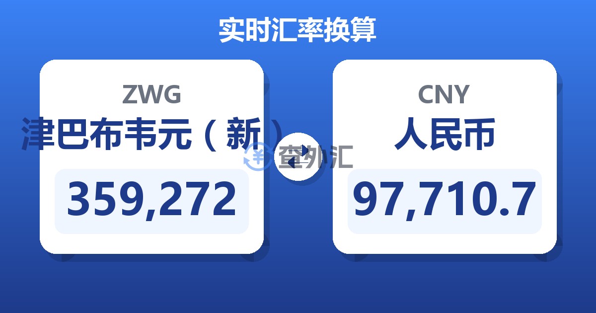 359,272津巴布韦元（新）兑人民币