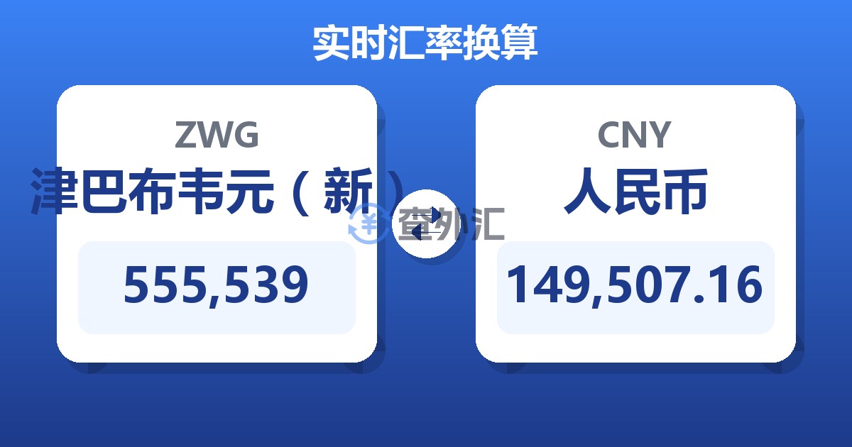 555,539津巴布韦元（新）兑人民币