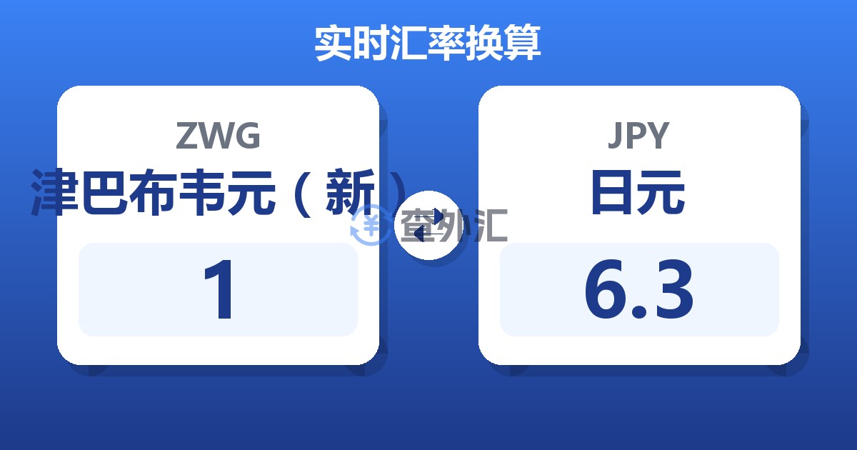 1津巴布韦元（新）兑日元