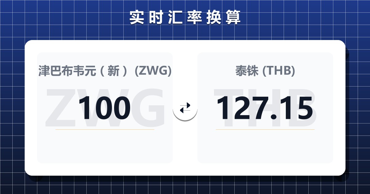 100津巴布韦元（新）兑泰铢