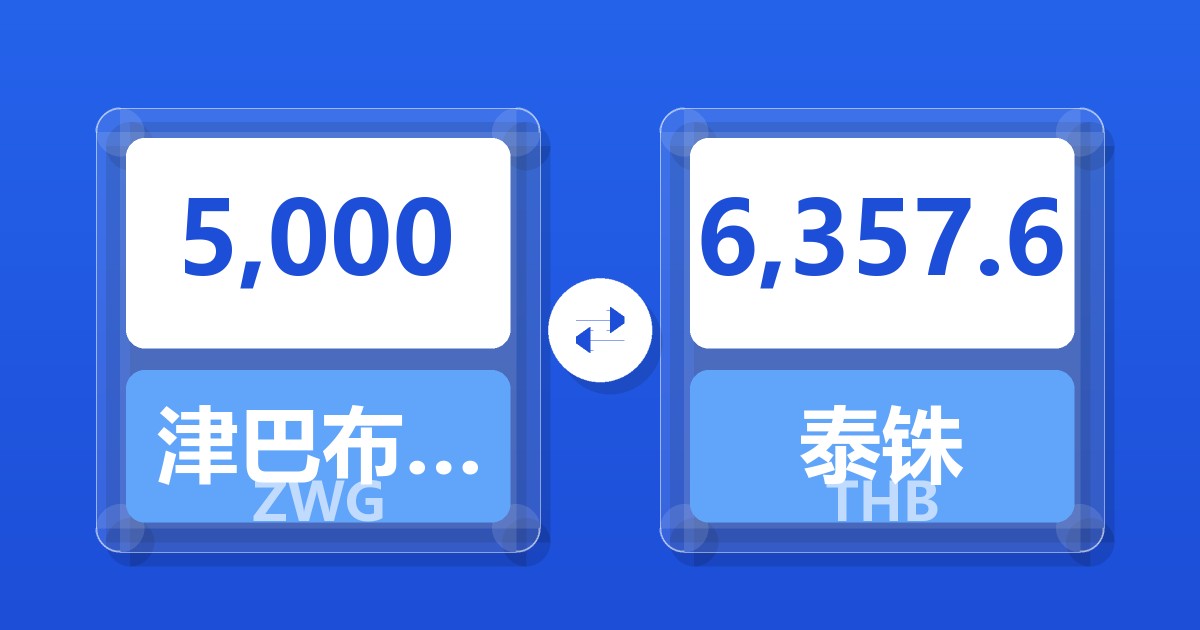 5,000津巴布韦元（新）兑泰铢