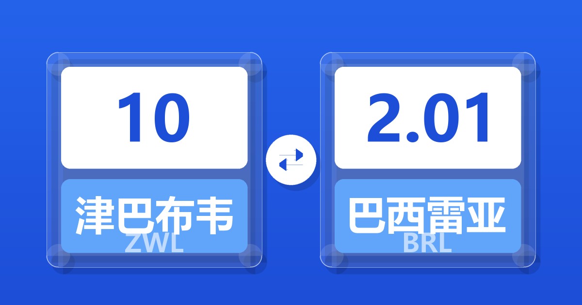 10津巴布韦元兑巴西雷亚尔