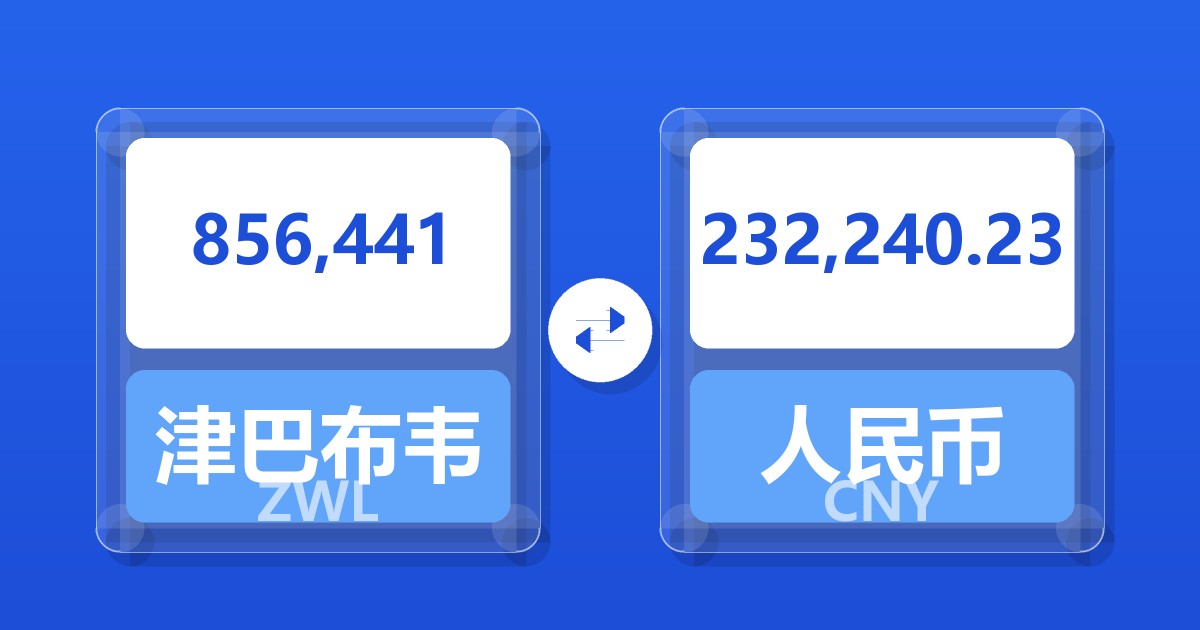 856,441津巴布韦元兑人民币