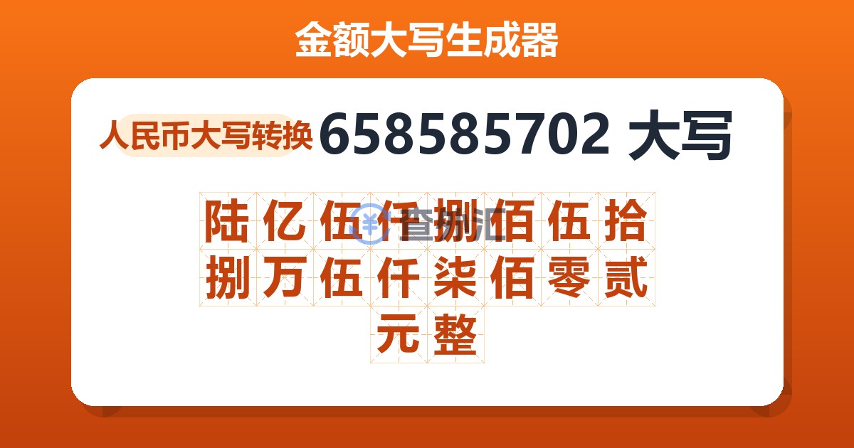 658585702大写 陆亿伍仟捌佰伍拾捌万伍仟柒佰零贰元整
