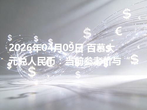 2026年04月09日 百慕大元兑人民币：当前参考价与“怎么查更靠谱”的建议
