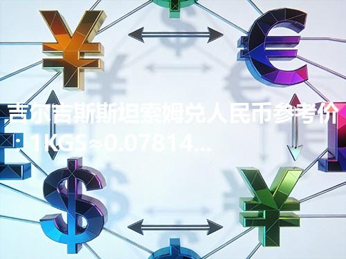 吉尔吉斯斯坦索姆兑人民币参考价：1KGS≈0.078141元 2026年04月25日