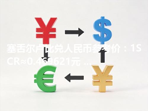 塞舌尔卢比兑人民币参考价：1SCR≈0.469621元 2026年04月27日