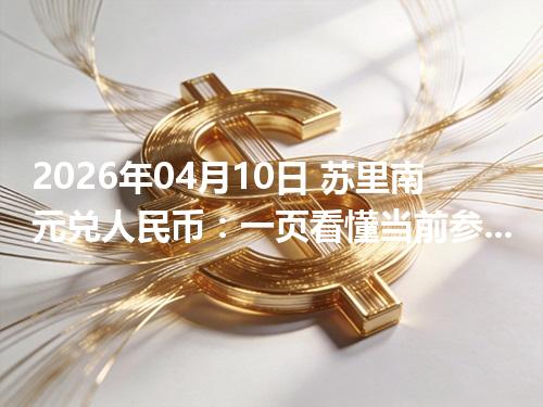 2026年04月10日 苏里南元兑人民币：一页看懂当前参考价、影响因素与风险提示