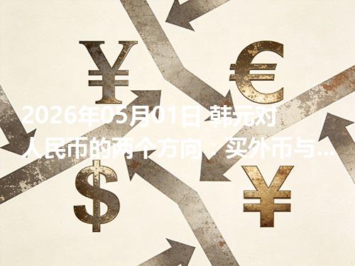 2026年05月01日 韩元对人民币的两个方向：买外币与换回人民币怎么估算