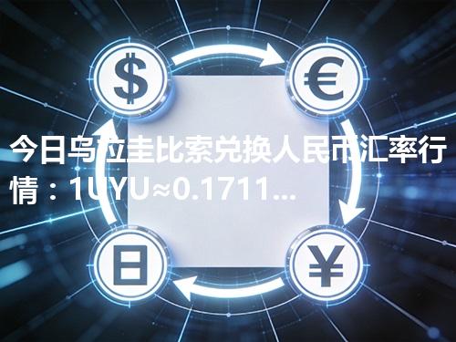 今日乌拉圭比索兑换人民币汇率行情：1UYU≈0.17116元（2026年05月02日更新）