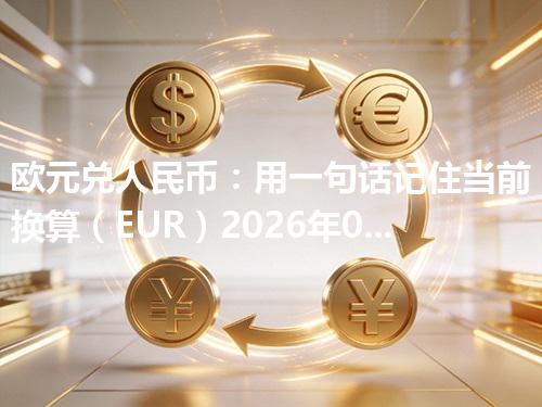 欧元兑人民币：用一句话记住当前换算（EUR）2026年05月02日