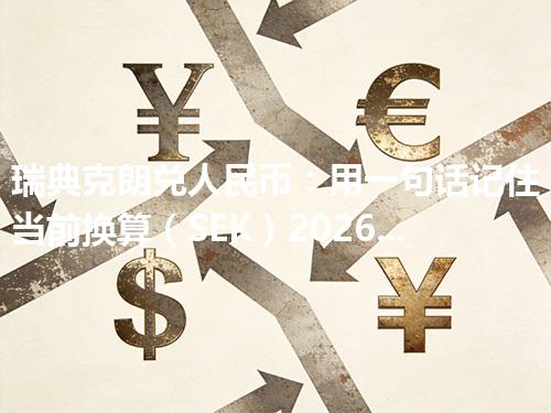 瑞典克朗兑人民币：用一句话记住当前换算（SEK）2026年05月04日