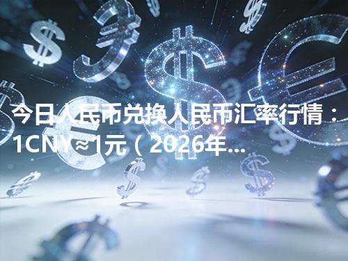 今日人民币兑换人民币汇率行情：1CNY≈1元（2026年05月05日更新）