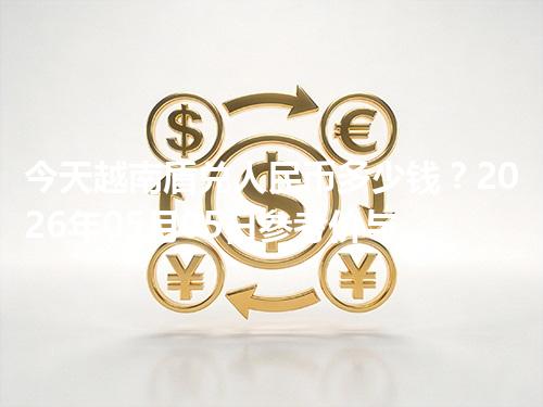 今天越南盾兑人民币多少钱？2026年05月05日参考价与换算方法（VND）