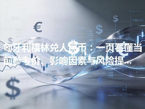 匈牙利福林兑人民币：一页看懂当前参考价、影响因素与风险提示 2026年05月06日