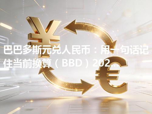 巴巴多斯元兑人民币：用一句话记住当前换算（BBD）2026年05月06日