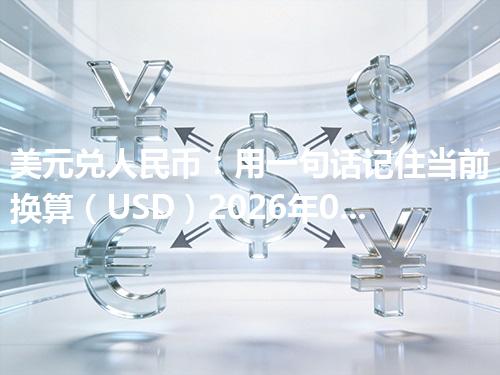 美元兑人民币：用一句话记住当前换算（USD）2026年04月11日