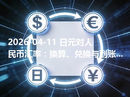 2026-04-11 日元对人民币汇率：换算、兑换与到账差异说明