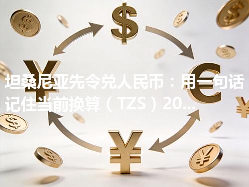 坦桑尼亚先令兑人民币：用一句话记住当前换算（TZS）2026年04月12日